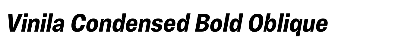 Vinila Condensed Bold Oblique image